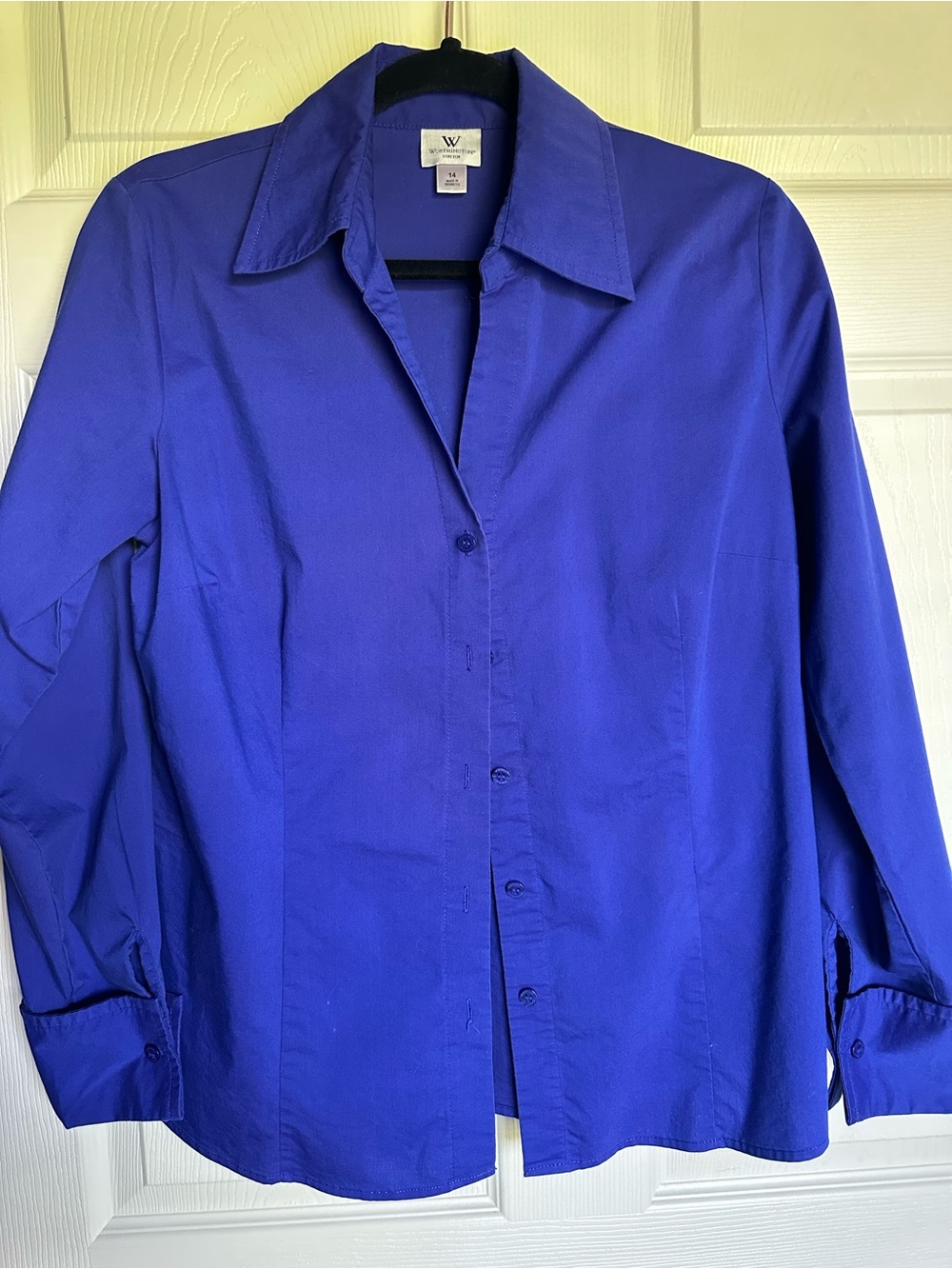 Worthington Cobalt Blue Women's Button-Up Shirt